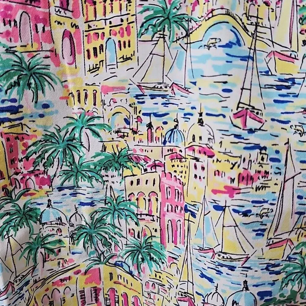 Talbots Girlfriend Chino Short 12P Scenic Coastal Print - Picture 2 of 7